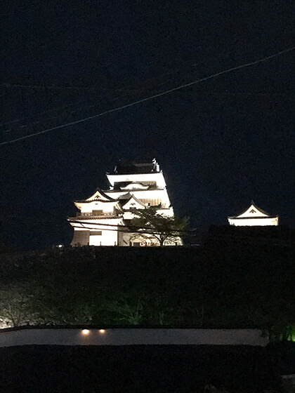 夜の大洲城