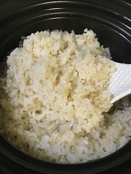 炊き立ての3分づき玄米
