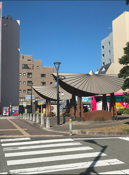 阿波おどり会館前の広場