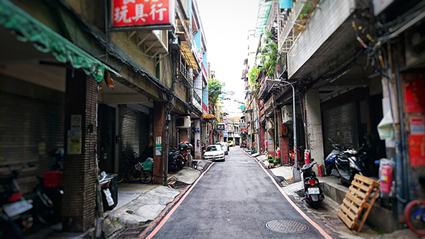 屋根付きの歩道